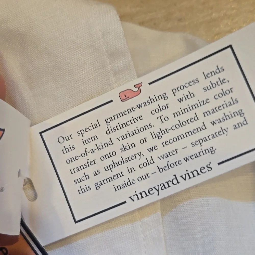 New Vineyard Vines Sweet Taffy Pink Ombre Linen Blend Lucaya Tunic - Picture 7 of 9